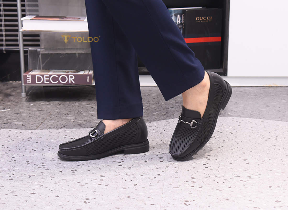 Giày cao nam 8cm đục lỗ thoáng khí 8